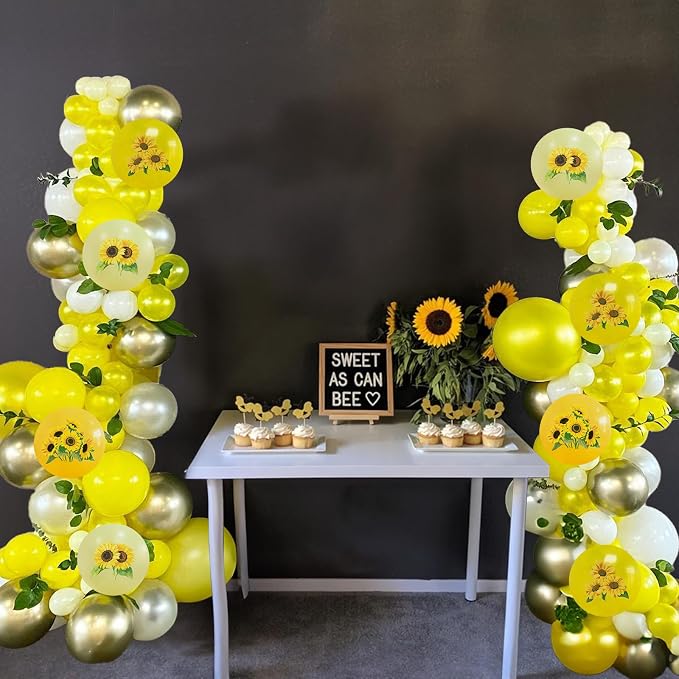 Sunflower Yellow Gold Balloons - Image 7