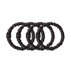 slip Silk Skinny Scrunchies - Black | Set of 4 Skinny Scrunchies | 100% Mulberry Silk, Anti-Crease, Gentle on Hair, Reduces Breakage | Stylish & Durable, Ideal for All Hair Types