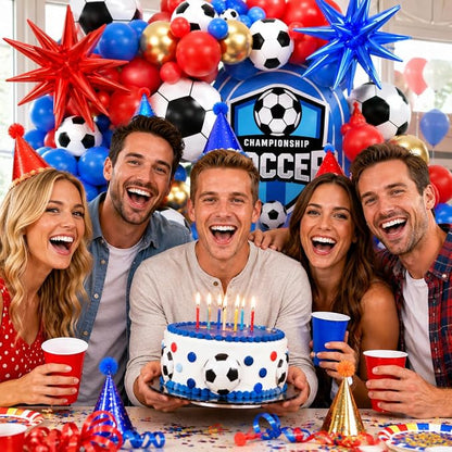 Soccer Party Decorations 160Pcs, World Soccer Balloon Garland Arch Kit - Image 9