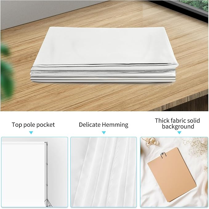 10 x 20 ft White Backdrop Background White Screen - Image 5