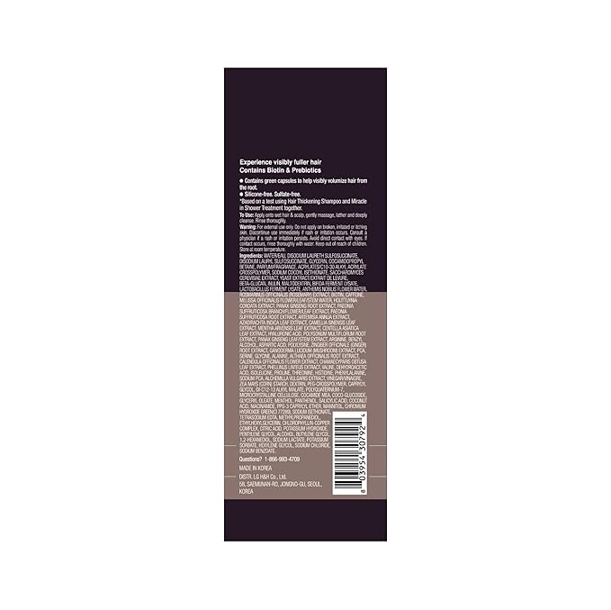 Dr. Groot Hair Thickening Shampoo, Korean Hair Care with Biotin, Rosemary Oil to Help Volumize Thinning, Damaged Hair, Hydrate Hair and Scalp, Biotin Shampoo, Scalp Revitalizing Solution