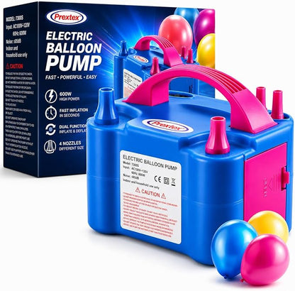 Prextex Balloons Electric Pump Inflate, Easy Bulk Balloons Filling by Prextex