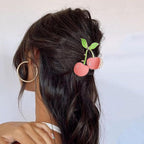 Hair Claw Clips for Women, 2Pcs Large Non-Slip Strong Metal Cherry Butterfly Sparkly Hair Jaw Clips, Cute Hair Holding Headwear Gifts