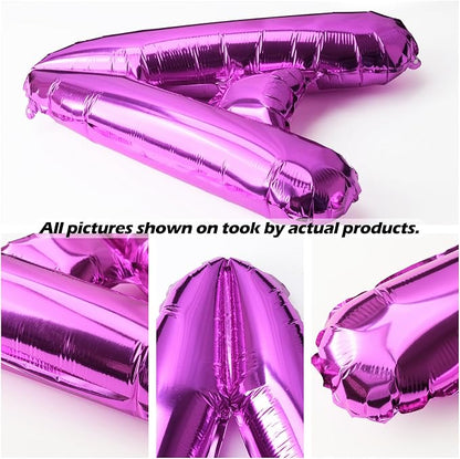 16 Inch 52Pcs Purple Letter Balloons, Reusable Shiny A-Z Foil Balloon Letters - Image 2