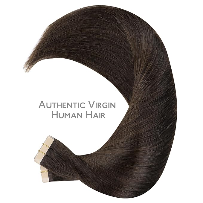 WENNALIFE Tape in Hair Extensions Human Hair, 40pcs 100g 18 inch Light Dark Brown Hair Extensions Real Human Hair Straight Tape in Extensions Invisible Human Hair Extensions Real Hair Extensions