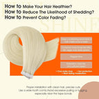 Full Shine BLonde Hair Extensions Real Human Hair Color 60 Tape in Extensions Injection Tape ins Machine Remy Seamless Long Skin Weft 20Inch 50Gram Intact Brazilian Soft for Women 20Pcs