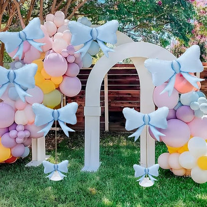 4pcs Jumbo Oversized Ribbon Balloons Coquette Bow Balloons Bow Party Coquette - Image 7