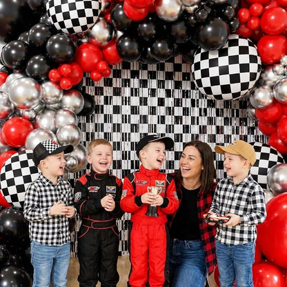Race Car Balloon Arch Kit -Race Car Birthday Party Streamers Backdrops - Image 7