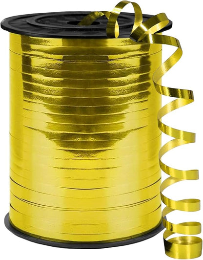 500 Yards Curling Ribbon, 1/5 Inch Shiny Gold Ribbon, Balloon String, Party by Unknown