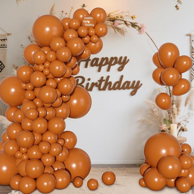 Ouddy Party 129Pcs Burnt Orange Balloons Different Sizes 18 12 10 5 Inch | 6Pcs - Image 7