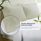 Kickoff Viscose Bamboo Pillowcase, Standard, Set of 2, 100% Organic Hidden Zippered Viscose Bamboo Pillow Case Standard Size, Cooling Pillow Cover for Hot Sleepers (20"x26", Soft Sage)