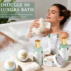 Christmas Birthday Gifts for Women, Bergamot Jasmine Relaxing Spa Gift Baskets for Women Self Care Package Bath Gift Set, Home Bath and Body Kit Pampering Gifts for Womens Mom Her Friends Sister Wife