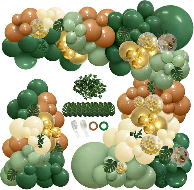 148 pcs Safari Jungle lion Balloon Arch Kit by Apartyproviderbyyourside