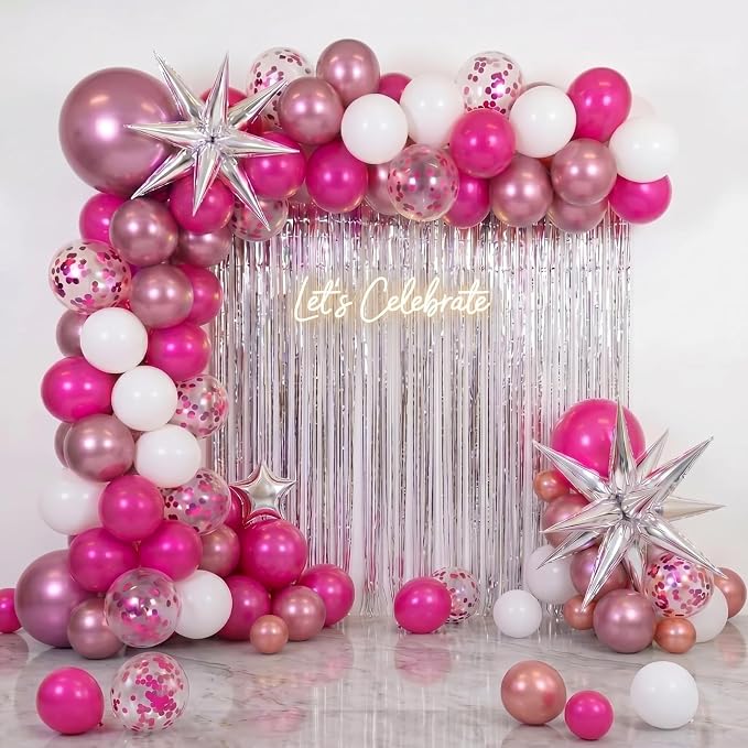 Capoda 148 Pcs Pink Balloon Garland Arch Kit Princess Party Decorations Balloons by Capoda
