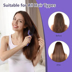 Curl Defining Brush, Curly Hair Brush, Slick Back Hair Brush, For Combing and Shaping Curls in All Hairstyles to Reduce Pulling (Purple)