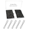330 Count U Shaped Hair Pins for Buns, YINGFENG 2.4 inch Bun Pins Black Hair Pins for Women Girls with Storage Box, Hair Accessories for All Hair Types
