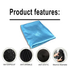 Salon Styling Capes for Clients, Hair Dye Cutting Capes with Elastic Hooks, Waterproof Light Weight Satin Sheen Styling Cape Barber Gown for Stylist, 63”*56”(Blue)