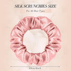 4Pcs Mulberry Silk Hair Scrunchies, Silk Hair Ties for Hair Sleep for Frizz Breakage for Women Girls Christmas Gifts