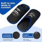 Hilph Foot Ice Pack Slippers for Plantar Fasciitis, 2 Packs - Reusable Hot & Cold Packs, Gel Ice Slippers for Foot, Broken Toes, Gout, Surgery, Neuropathy, Diabetic, Swollen, Black