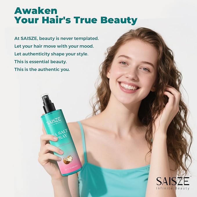 Sea Salt Spray for Women and Men, Valentines Day Gifts, Travel Essentials, Textured Beach Waves & Volume for Curly Hair, Coconut Surf Spray, Christmas Stocking Stuffers for Teen Girls, 8.8 oz