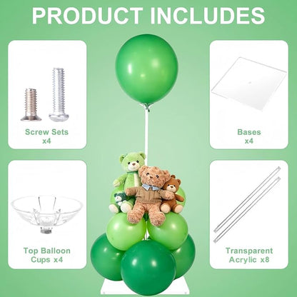 4 Pack Clear Acrylic Balloon Stands - Image 3