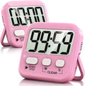 Antonki 2 Pack Digital Timer for Kids, Magnetic Countdown Kitchen Timers for Cooking, Egg, Classroom, Teacher, Exercise, Study, Oven - Battery Included