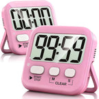 Antonki 2 Pack Digital Timer for Kids, Magnetic Countdown Kitchen Timers for Cooking, Egg, Classroom, Teacher, Exercise, Study, Oven - Battery Included