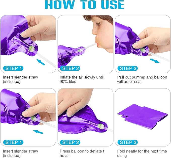16 Inch Purple Letter Balloons Mylar Foil Alphabet Letter A-Z Balloons Set - Image 4