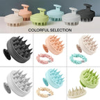 Silicone Scalp Scrubber for Dandruff – Serum, Balm, & Hair Oil Applicator – Scalp Massager Hair Growth for Men, Women – Shampoo Massager Brush or Head Scratcher – Alternative to Shower Comb (Black)