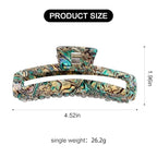 Jayongnee Large Rectangle Non-Slip Hair Clips for Women and Girls - Strong Hold Jaw Clamps for Thin/Medium Thick Hair