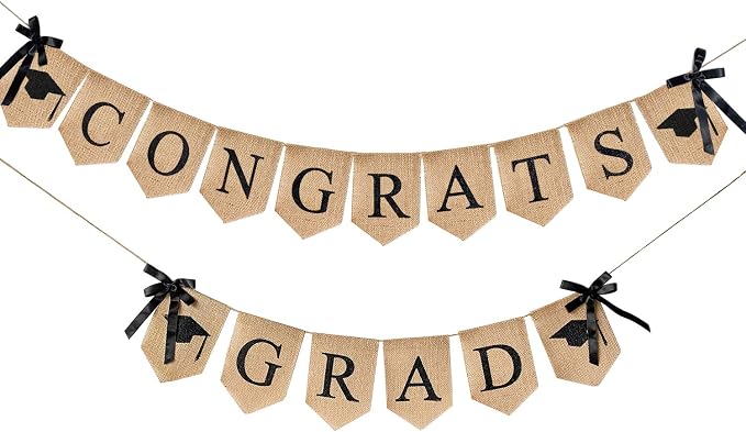 2026 Graduations Decorations Burlap Banner by Mauts-inus