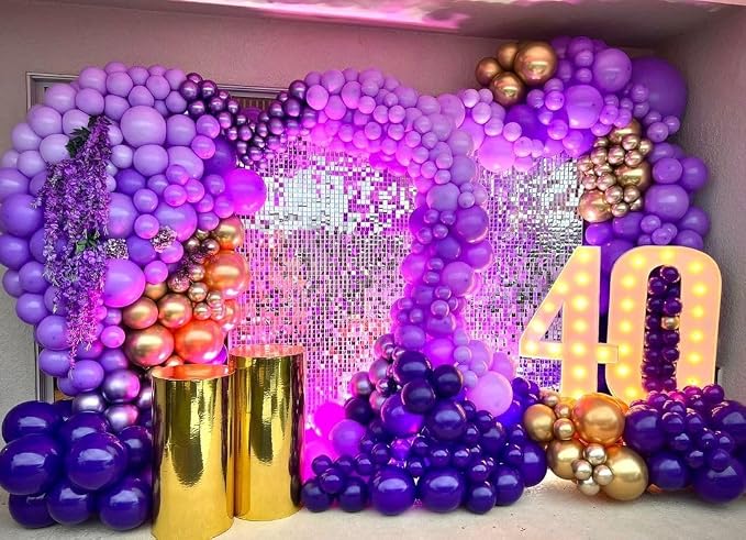 KBZVNAF Dark Purple Latex Party Balloons 50 Pack 12 inch | Purple Helium Matte - Image 3