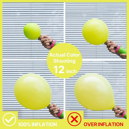 PartyWoo Lime Balloons 140pcs Green Light Pastel Kelly Green Color | 18 12 10 5 - Image 3