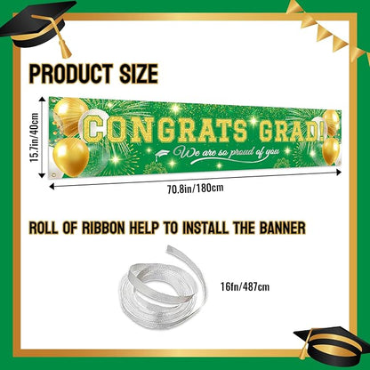 Class of 2026 Graduation Banner, Congrats Grad Yard Sign Outdoor Decoration - Image 2