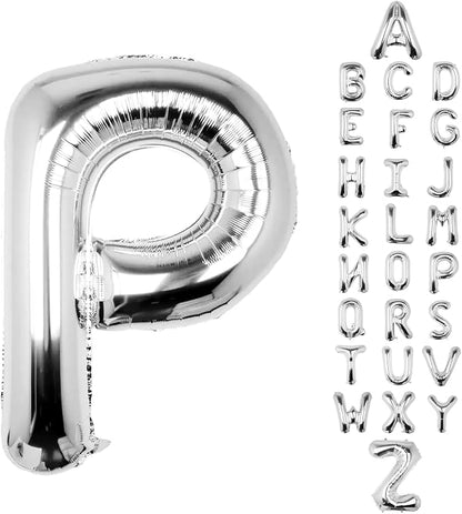 Letter Balloons Silver 40 Inch P Large Big Foil Mylar Balloon | by Unknown