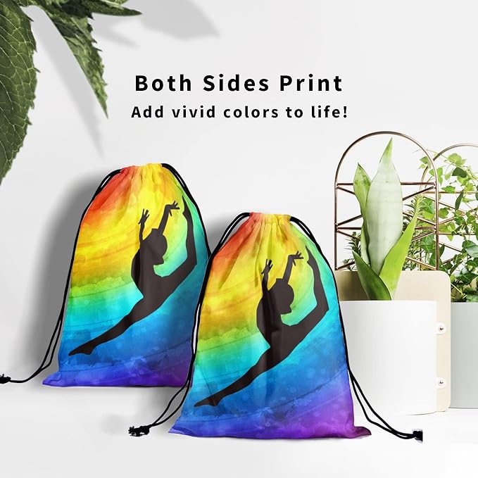 Watercolor Rainbow Gymnastics Grip Bag - Image 7