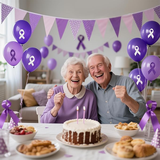 100 PCS Ribbon Awareness Balloons Decorations 12 Inch Ribbon Latex Balloons Arch - Image 5