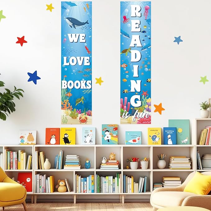 Sideim Classroom Reading Poster Decorations, Reading Sign - Image 5