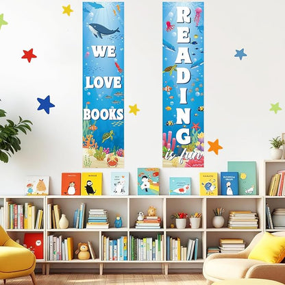Sideim Classroom Reading Poster Decorations, Reading Sign - Image 5