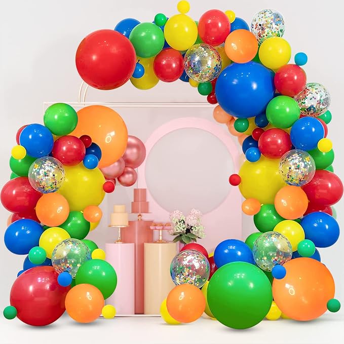 Colourful Rainbow Balloon Arch Kit, Colorful Balloon Garland, Party | Fiesta - Image 5