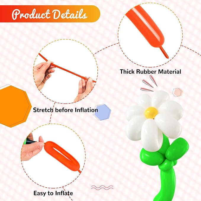 100Pcs Color 260 Balloons, Long Balloon - Image 3