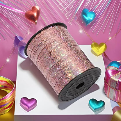 500 Yards Rose Gold Curling Ribbon Balloon String, Shiny Metallic Ribbon Roll - Image 3