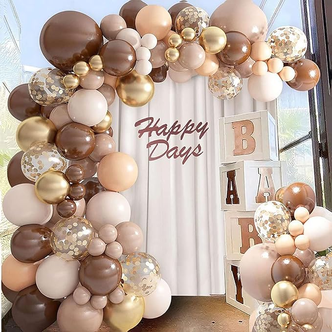 10 Inch Retro Brown Balloons - Image 6