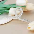 Metal Hair Claw Clips Big Diamond and Pearl Hair Claw Clamps 4.5" Big Butterfly Claw for Women and Girls Hair Accessories for Long Thick/Thin Hair 1 Pcs（Diamond&Pearl）