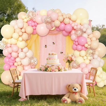 Amandir 153pcs Pink and Yellow Balloon Arch Garland Kit Different Sizes | 18 12 - Image 7