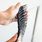 FRAMAR Vented Hair Brush For Women – Flex Brush, Wet Hair Brush Detangler, Wet Hairbrush For Women, Detangle Brush, Brushes For Hair, Hairbrushes – Vented Design For Faster Drying Time - Black