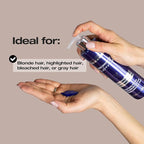 abril et nature - Platinum Professional Shampoo - For Blonde, Bleached, Highlighted, and/or Gray Hair - Violet Toner - Goodbye Yellow Tones - Platinum Appearance - 250 ml