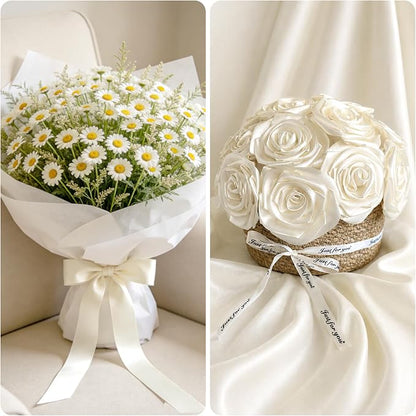 KINGLAKE Ivory Satin Ribbon - Image 7