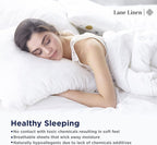 Lane Linen 100% Organic Cotton King Size Pillow Cases Set of 2 (20''x36'') Pillow Cases King Size Certified Organic Cotton Pillowcases Set of 2 Navy Blue