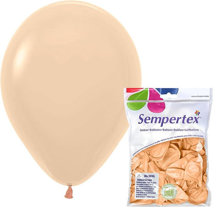 Sempertex Round Pastel Matte Malibu Peach Balloons, 11 Inch, Graduation by Sempertex